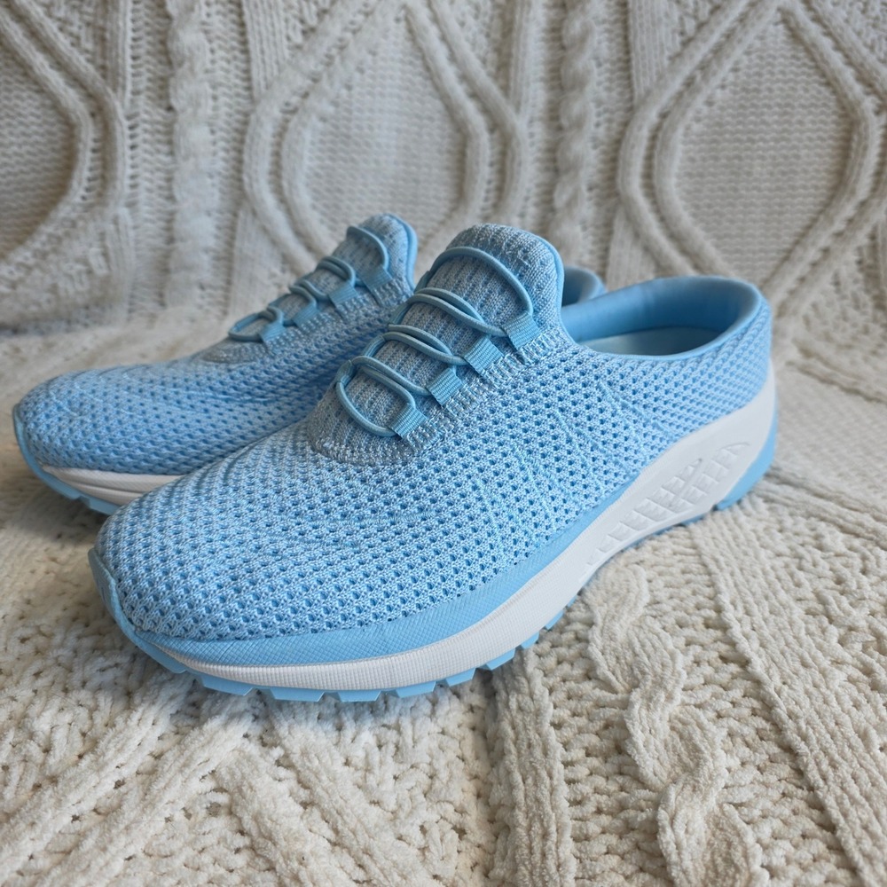 Propet Women's Slip On Sneakers Blue Ortholite X25‎ Comfort Shoes Size 7.5